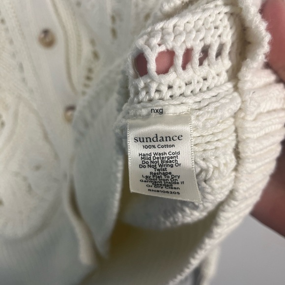 Sundance cream knit Aveline cardigan button front READ - Picture 6 of 6